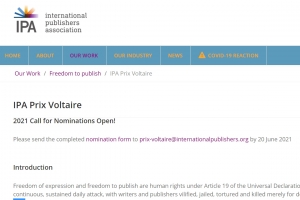 IPA Prix Voltaire - оголошено конкурс на номінації 2021 року!